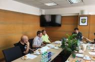 Inwestycje drogowe jednym z tematów konferencji prasowej w Starostwie Powiatowym w Cieszynie / fot. MSZ