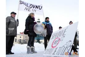Protest przeciwko spalarni w Karwinie