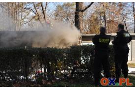 Pożar w Cieszynie w rejonie ul. Tomanka