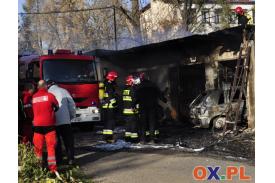 Pożar w Cieszynie w rejonie ul. Tomanka
