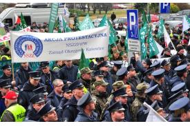 Protest służb mundurowych z udziałem służb z naszego regionu