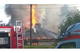 Pożar i wybuch w Wilamowicach 