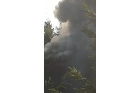 Pożar i wybuch w Wilamowicach 