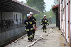 Ćwiczenia strażackie w Zebrzydowicach