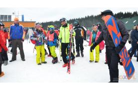 Prezydent Andrzej Duda na nartach w Istebnej