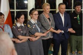 Spotkanie prezydenta z harcerzami w Wiśle