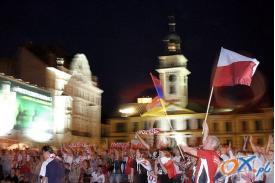 Mecz POLSKA - NIEMCY na cieszyńskim rynku