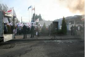 Akcja protestacyjna w Skoczowie