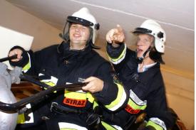Ćwiczenia cieszyńskich strażaków