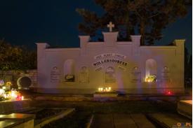 Skoczowskie cmentarze wieczorem