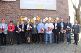 Pamiątkowe tablice „Cieszyńskich Olimpijczyków” na budynku Hali Widowiskowo-Sportowej w Cieszynie / fot. MSZ