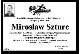 Zmarł Ś. P. Mirosław Szturc