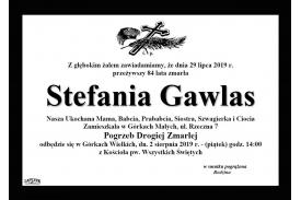 Zmarła Stefania Gawlas