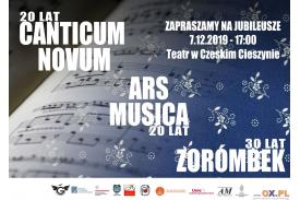 Jubileusz chórów - 20 lat Canticum Novum, Ars Musica 20 lat, kapela Zorómbek 30lat