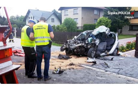 Okoliczności wypadku wyjaśnia cieszyńska policja. Fot: KPP w Cieszynie