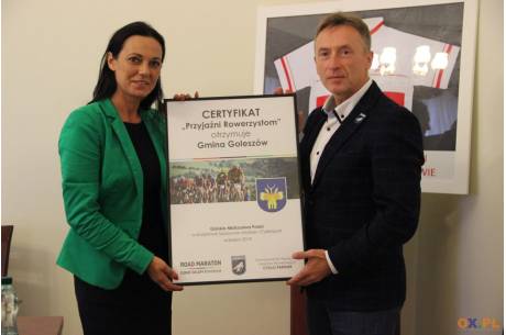Gmina Goleszów otrzymała certyfikat "Przyjaźni Rowerzystom" / fot. MSZ