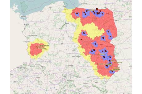 Mapa zagrożenia wirusem
