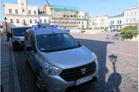 SM w Skoczowie podczas akcji informacyjnej/ fot. Gmina Skoczów