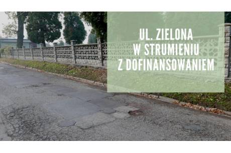 ulica Zielona przed remontem/ fot. UG Strumień