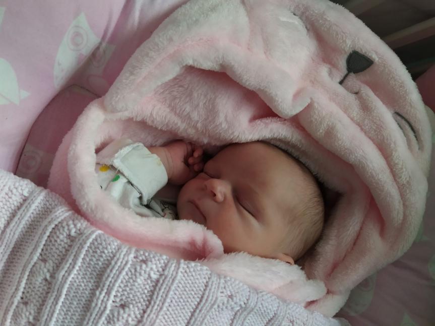Alicja Dadok, córka Agnieszki z Puńcowa, urodzona 15.11.2019. Fot: rodzice