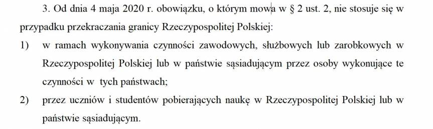 art. 2 ust. 2 mówi między innymi o obowiązku odbycia 14-dniowej kwarantanny - przyp. red. 