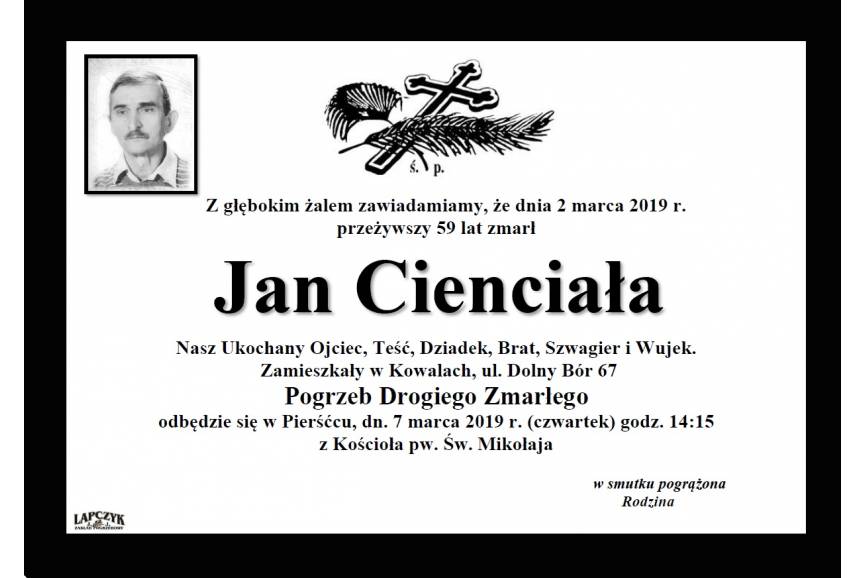 Zmarł Jan Cienciała 